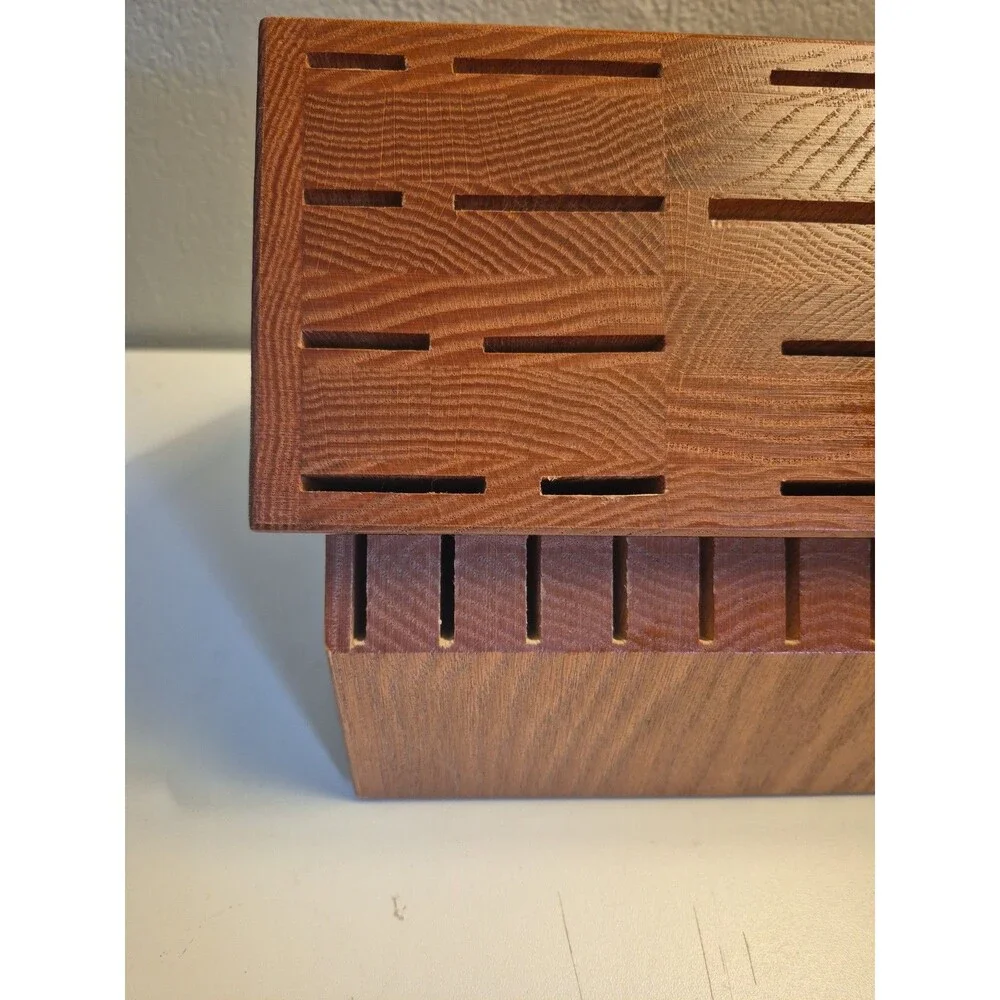 Cutco Ultimate Block Cherry Oak 32-Slot EUC Nice!